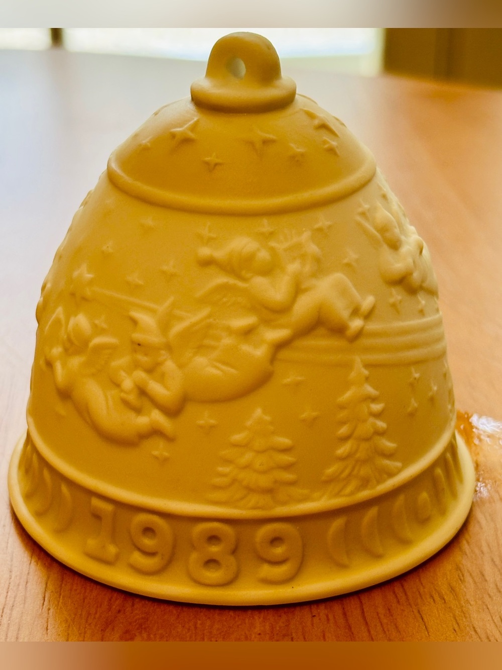 Lladro 1989 Christmas Bell Ornament ~ Vintage Porcelain ~ Angels